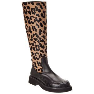 Tods Gomma Leather Boot, Brown